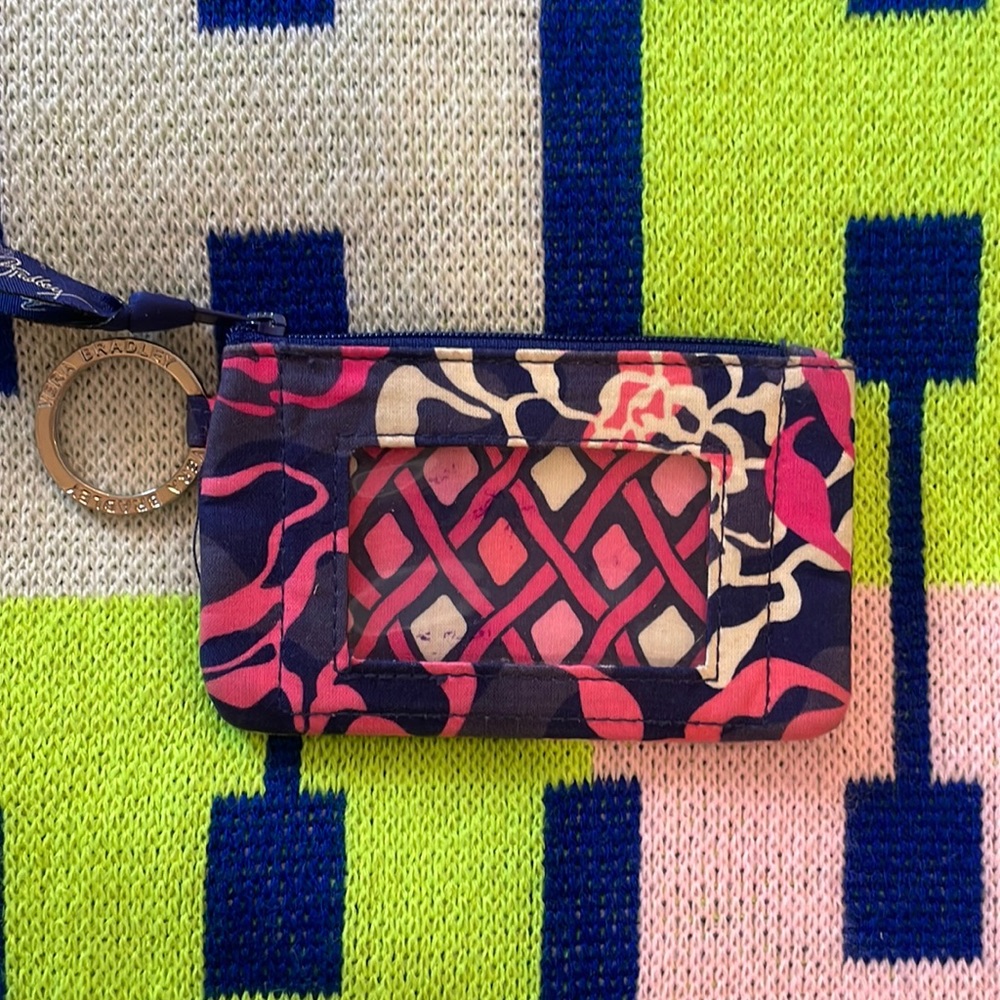 Very Bradley card holder (w keychain ring)